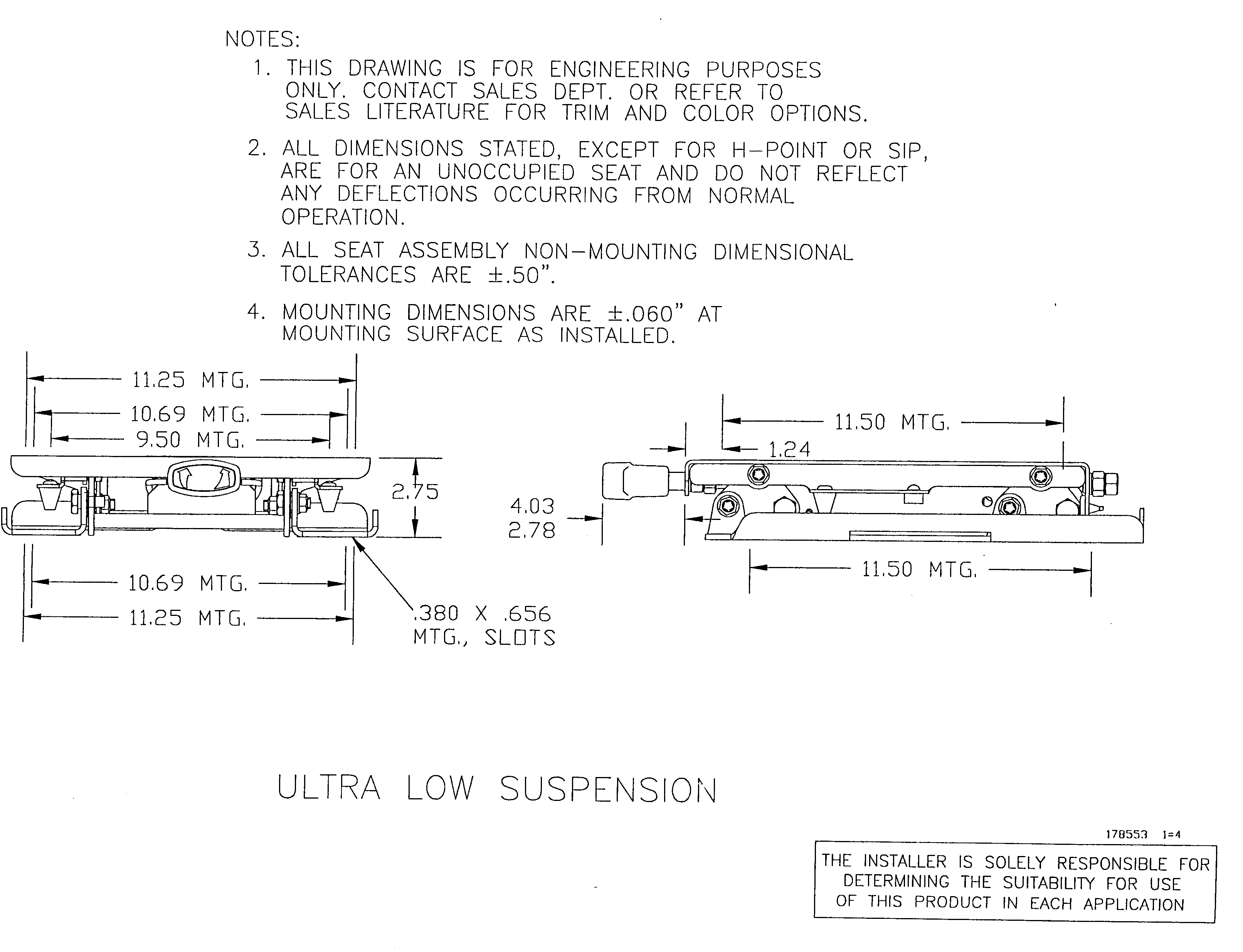 ultra low technical drawing